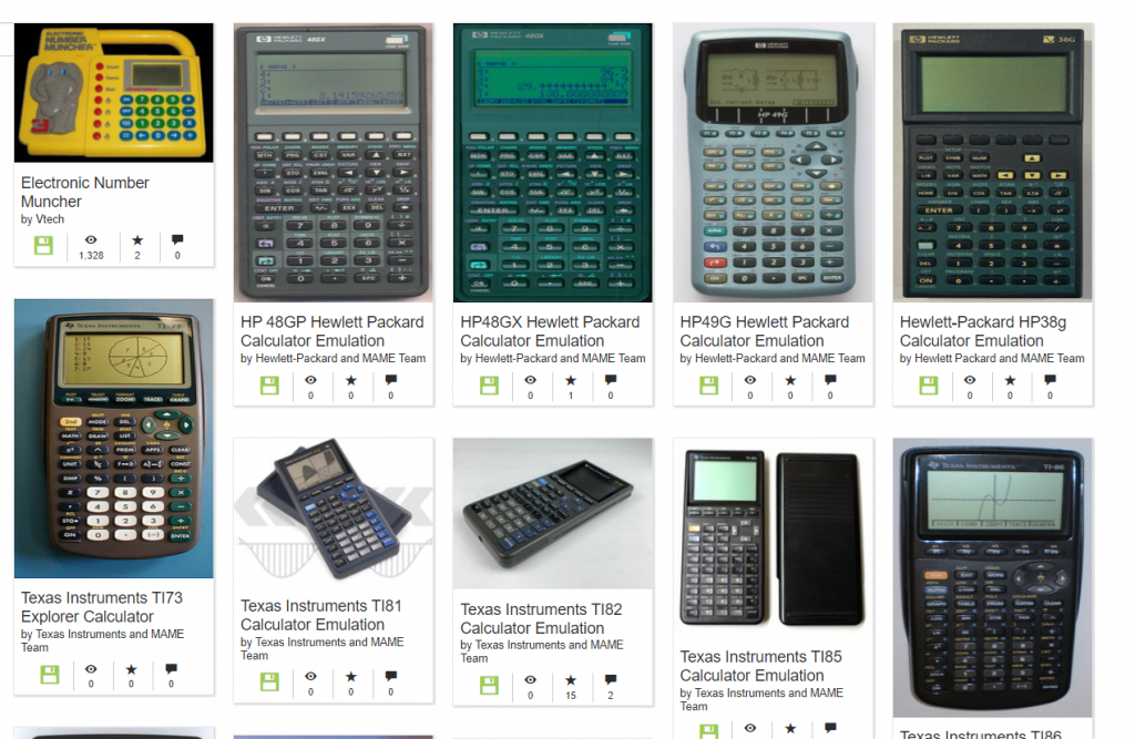 Calculators now emulated at Internet Archive