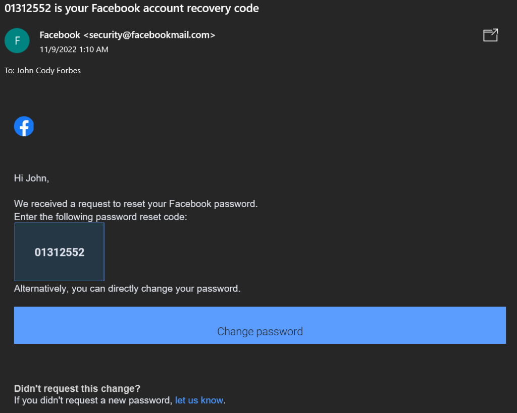 I was banned because of a security flaw in Facebook’s password recovery system