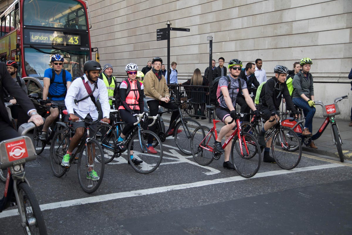 Cyclists now outnumber motorists in City of London